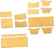 Beatifufu 1 Set Wallet Templates for Leather Crafting Durable Reusable Wallet Sewing Tool for DIY Designs