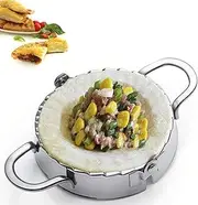 KAYCROWN Stainless Steel Empanada Press Ravioli Mold Pierogi Dumpling Maker Wrapper Pastry Dough Cutter Kitchen Accessories (XL: 6 inch)