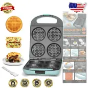 Versatile Belgian Mini Waffle Maker - 4 Inch Round, Effortless Cooking