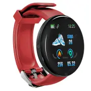 Smart Watch Men Women Heart Rate Blood Pressure Round Smartwatch Fitness Tracker Waterproof Sport Bracelet Relogio Digital - Red