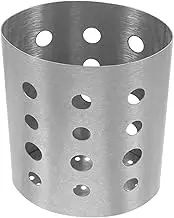 CHICAMPERA Vintage Stainless Steel Utensil Holder with Drain Space Saving Cutlery Organizer for Kitchen and Office Stylish Retro Chopstick and Silverware Storage Rack