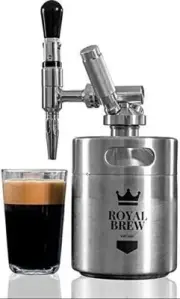Royal Brew 2L Nitro Cold Brew Coffee Maker Machine Stainless Steel Keg Growler
