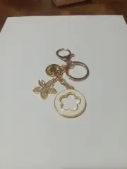 Love Forever Jewelry Tassel KeyChain Bag Charm Fob Gold Toned Rhinestones