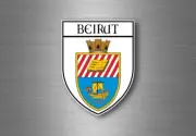 Sticker decal souvenir car coat of arms shield city flag beirut lebanon