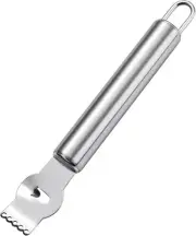 Lemon Zester Stainless Steel Citrus Grater with Channel Knife and Hanging Loop