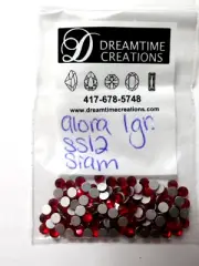 144 Pcs Alora Crystal Flatback Rhinestones ss12 Siam Red