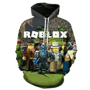 Kids Boys Girls Roblox Gaming Sports Hoodies Jumper Casual Haloween Sweatshirt Hooded Hoody Tops Pullover B 8-9 Years