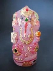 Rose Quartz 98g 6.5cm Ganesha Ganesh Elephant Crystal Carving Figurine GRQ003