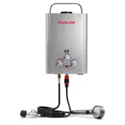 GASLAND 6L Silver Tankless Gas Water Heater On-Demand Water System Portable Outdoor Shower