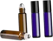 DECORNIJIA 12Pcs Portable Roll Ball Dispensing Glass Bottles for Perfume and Essential Oils Travel Refillable Smooth Ball for Easy Application
