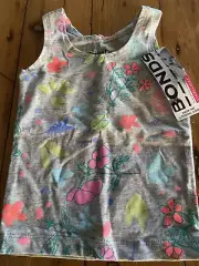 Bonds Chesty baby Girl singlet top size 00 3-6 Months grey floral BNWT