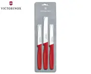 Victorinox 3-Piece Paring Knife Set - Red