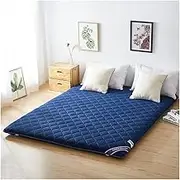 mattress Mattress Thickened Quilted Floor Mattress Non-slip Tatami Mattress Topper Breathable Folding Futon Mattress for Child Adult Etc (Color : Blue Size : 90x200 Cm)