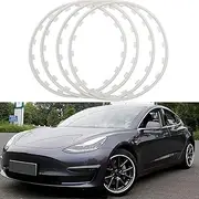 Wheel Protector, Rim Wheel Protector, 16"-20" Tire Protector, Wheel Decoration Ring, Anti-Scratch, Anti-Friction, High Strength Nylon Material, Suitable for All Kinds of Vehicles (White,19in)