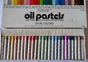 Vintage Skylight Studio OIL PASTELS Nontoxic in Stick Form-25 Colors-Unused