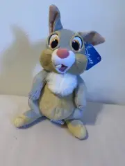 Just Play Disney 12" Plush Bambi's Thumper Gray/Cream Rabbit Stuffed Animal D1