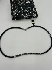 Unisex Jean-Claude Leather pearl embellished necklace