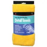 Buffalo Super Absorbent Yellow Microfiber Detail Towels, 2-Pack
