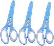 Vaguelly Student Scissors Sleeve 3pcs Small Craft Scissors for Boys and Girls for Toddlers 2-4 Years Home School Office Use