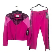 DVF X Skechers Track Suit Pink Leopard Trim Sz LG NWT Pants & Jacket