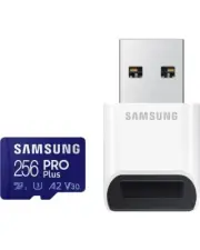 Samsung - PRO Plus 256GB microSDXC UHS-I Memory Card with Reader