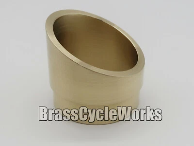 SOLID BRASS EXHAUST TIP FOR 4 " (4.00") PIPE SLASH CUT STYLE MACHINED FINISH