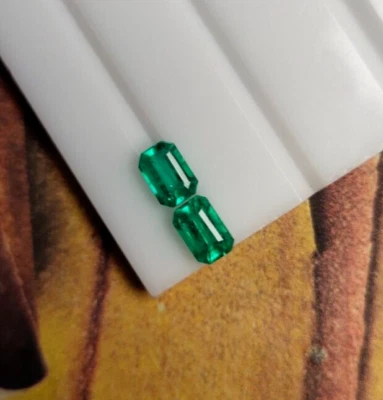 6x4 mm Natural Emerald Octagon Cut 1.38 High Luster Transparent Loose Emerald