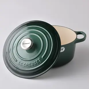 Le Creuset 琺瑯鑄鐵典藏圓鍋 湯鍋 燉鍋 炒鍋 22cm 3.3L 綠光森林 法國製