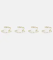 [Polspotten] Polspotten Golden Finds set of 4 espresso cups and saucers by Jan Wolleswinkel