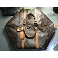 在飛比找蝦皮購物優惠-LV 傳統花紋 Keepall 55 M41424 手提 行