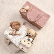 Nappy Caddy Diaper Caddy Organizer, Baby Storage Basket for Diapers and Baby Wip