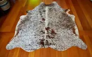 A Beautiful Speckling - A Rich Brown & White Salt & Pepper Premium Cowhide Rug