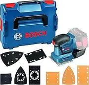 Bosch Professional 18V System Cordless Orbital Sander GSS 18V-10 (orbit diameter: 1.6 mm, three base plates of different sizes, excluding rechargable batteries and charger, L-BOXX)