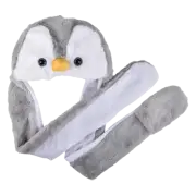 Light-Up Penguin Hoodie Scarf Hat 35"