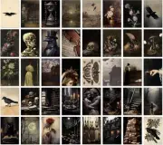 97 Decor Moody Dark Academia - 40pcs Victorian Gothic