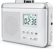 Portable Walkman Cassette Player with 16GB SD Card Model CR-381 Color Silver