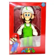 Super Mario Bros Luigi White Action Figure Anime Peripherals Model Doll Toys