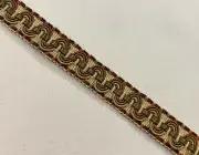 ROBERT ALLEN TEA "MELA" FRENCH PASSEMENTERIE SCROLL GIMP BRAID TRIM