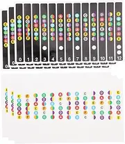 TOYANDONA 6 Pack Guitar Fretboard Stickers Beginner Finger Guide Scale Notes Decals for Acoustic/electric Guitars