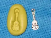 Guitar Charm Silicone Push Mold #922 For Jewelry Craft Candy Resin Clay