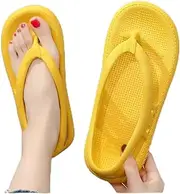 [Generic] Women's Flip Flops Soft Lightweight Sandals for Women Anti Slip Casual Slippers Shower Beach Pool Bathroom Flat Slides Shoes,Comfortable Beach Thong Sandals with Arch Support (Color : White, Size :