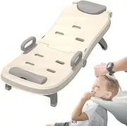 Mirpuytn Toddler Shampoo Chair - Adjustable Kids Hair Washing Bath Seat - Portable Baby Shampoo Recliner, Foldable Toddler Head Hair Rinser for Boys and Girls