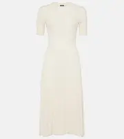 [Joseph] Joseph Knitted wool midi dress AU 12 white