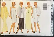 6082 Vintage Butterick SEWING Pattern Misses Dress Shirt Top Pants Uncut FF