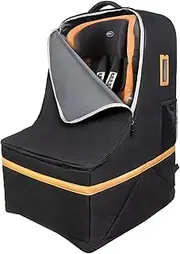 Hap Tim Car Seat Travel Bag, Padded Carseat Cover for Airplane, Portable Car Seat Carrier for Airport Essentials, Infant Car Seat Travel Backpack, Family Travel Accessories, Black（AU-CSTB-2242）
