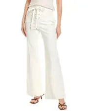 Toccin Birkin Denim Laced-Up Flared Pant