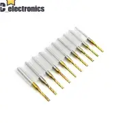10pcs Drillpro 2mm Carbide End Mill 1/8" Shank CNC PCB Engraving Bit Coated A3GS