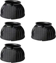 4 Pieces Horse Hoof Boot Rubber Bell Boots Hoof Protection Boot for Equestrian Activity, S