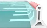 Collapsible Shower Threshold Water Dam Shower Barrier, 78 Inch Collapsible Silicone Bathroom Water Stopper Barrier, Dry and Wet Separation Bendable Strip, Sink Water Splash Guard