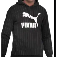 在飛比找蝦皮購物優惠-全新 PUMA Pinstripe 男款 長袖 厚上衣 連帽